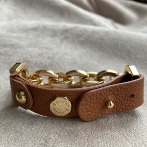 SKINNY Brand Equestrian Leather/Chain Bracelet